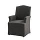 preview thumbnail 2 of 6, Alethea Upholstered Slipcover Arm Dining Chair with Soild Wood Legs by HULALA HOME