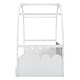 preview thumbnail 23 of 22, Twin Size Stretchable Vaulted Roof Bed, Children's Pine Wood Bed Frame with Three-Sided Guardrail, No Noise/Easy Assembly