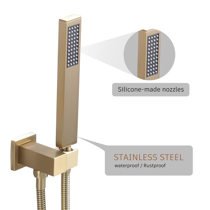 Wall Mounted Bathtub Faucet Set With Handheld Shower Head