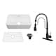 Option 30" Glossy White Sink+3-Function Pull-Down Faucet