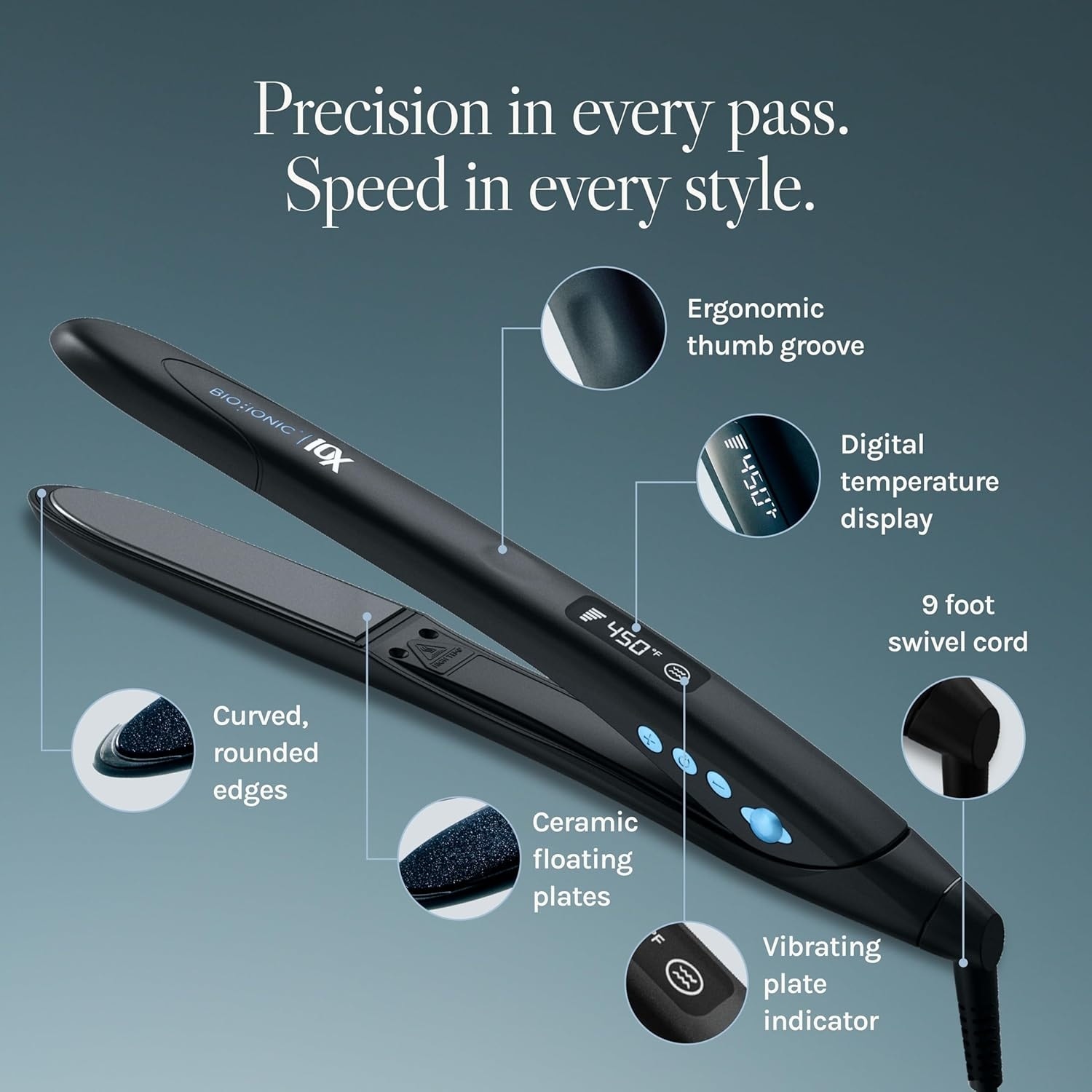 10x Pro Styling Iron Bio Ionic 10x Vibrating Bio Ionic 10X