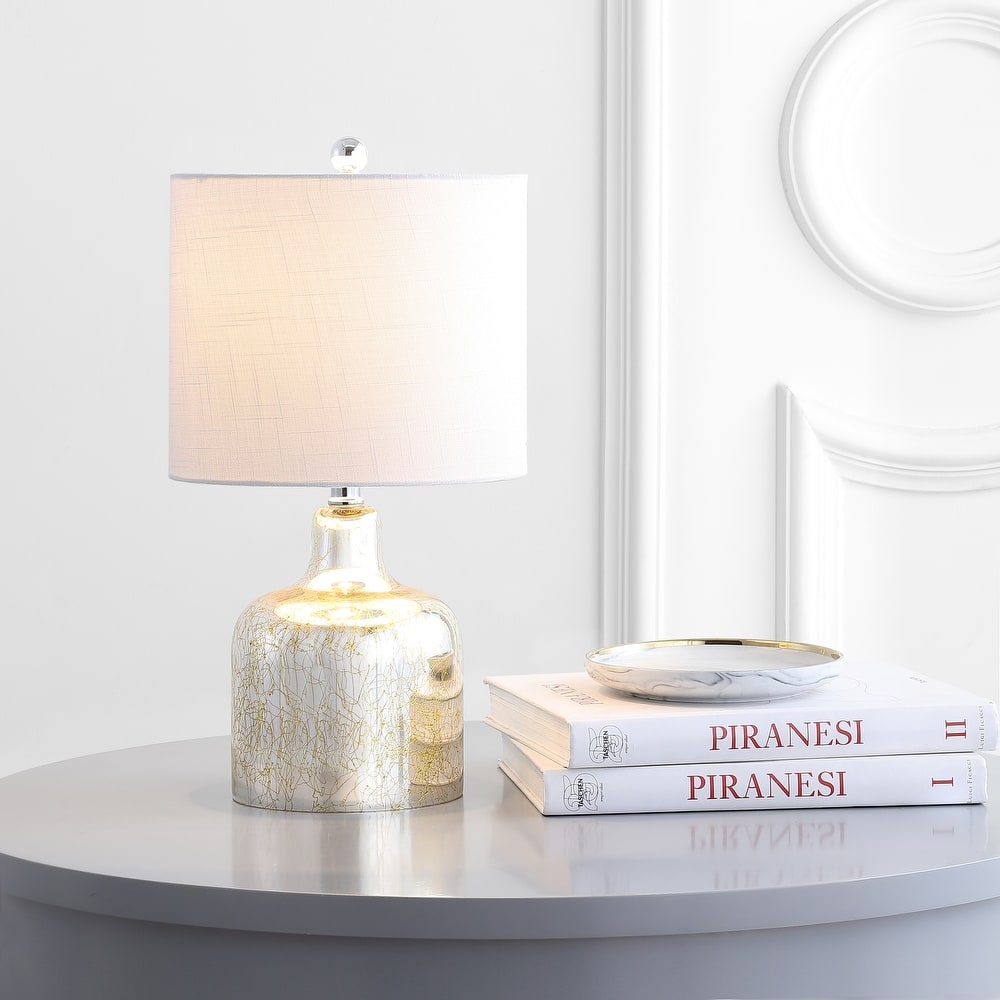 Owen 19" Glass Bell LED Table Lamp, Gold by JONATHAN Y