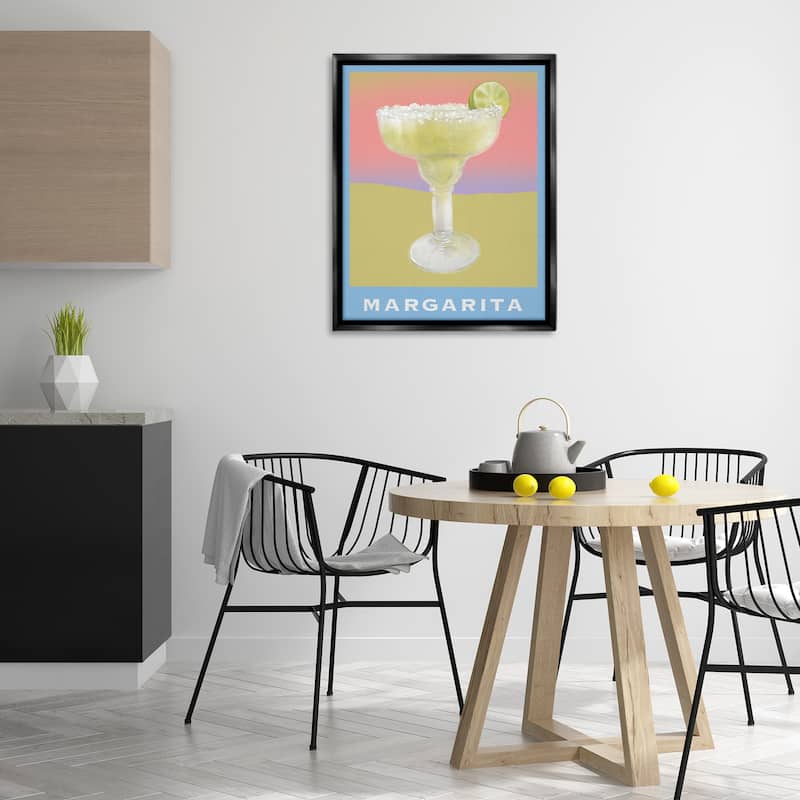 Stupell Margarita over Faded Gradient Framed Floater Canvas Wall Art Design By Matthew Piotrowicz