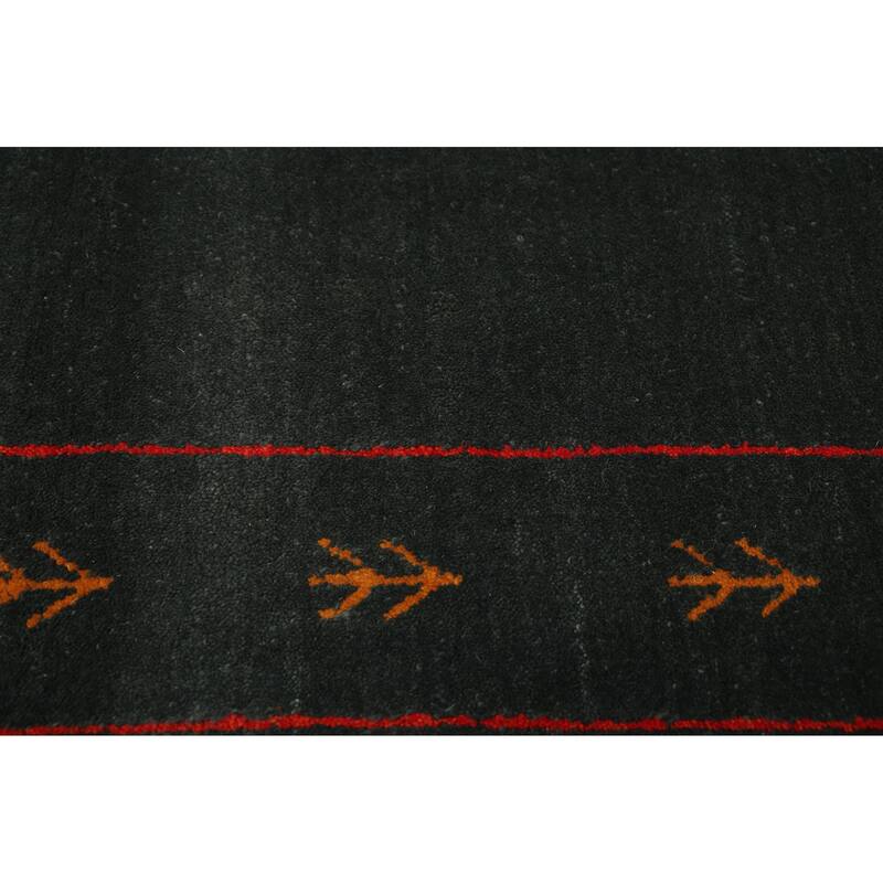 ECARPETGALLERY Hand Loomed Kashkuli Gabbeh Dark Green Wool Rug - 4'11 x 6'10