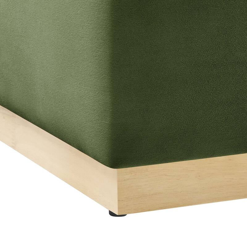 Tilden 17"/28" Square Performance Velvet Upholstered Ottoman