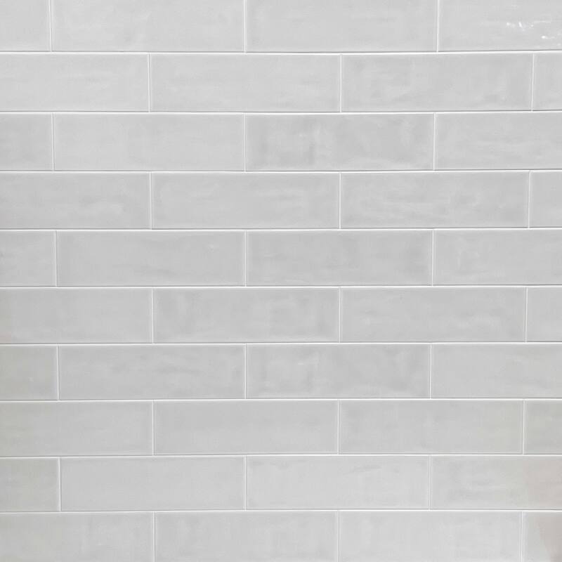 Cruz Bay Studio BE3 Bedouin - 4" x 12" Brick Wall Tile - Glossy Visual - Light Grey Gloss