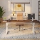 preview thumbnail 33 of 53, 70.8-Inch Executive Desk, Large Computer Office Desk Workstation