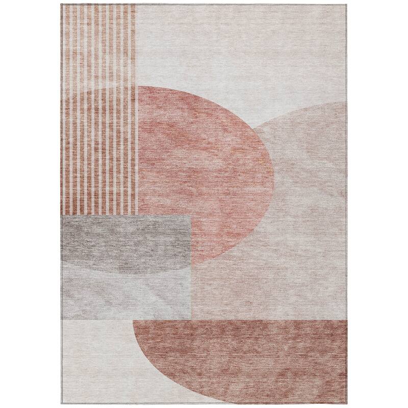 Machine Washable Indoor/ Outdoor Chantille Contemporary Deco Rug