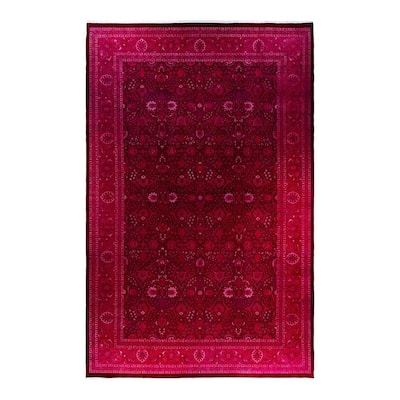 Fine Vibrance One-of-a-Kind Hand-Knotted Area Rug - Pink, 12' 0" x 18' 8" - 12' 0" x 18' 8"