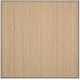 preview thumbnail 112 of 144, SAFAVIEH Natural Fiber Oceana Herringbone Seagrass Rug 6' x 6' Square - Natural/Grey