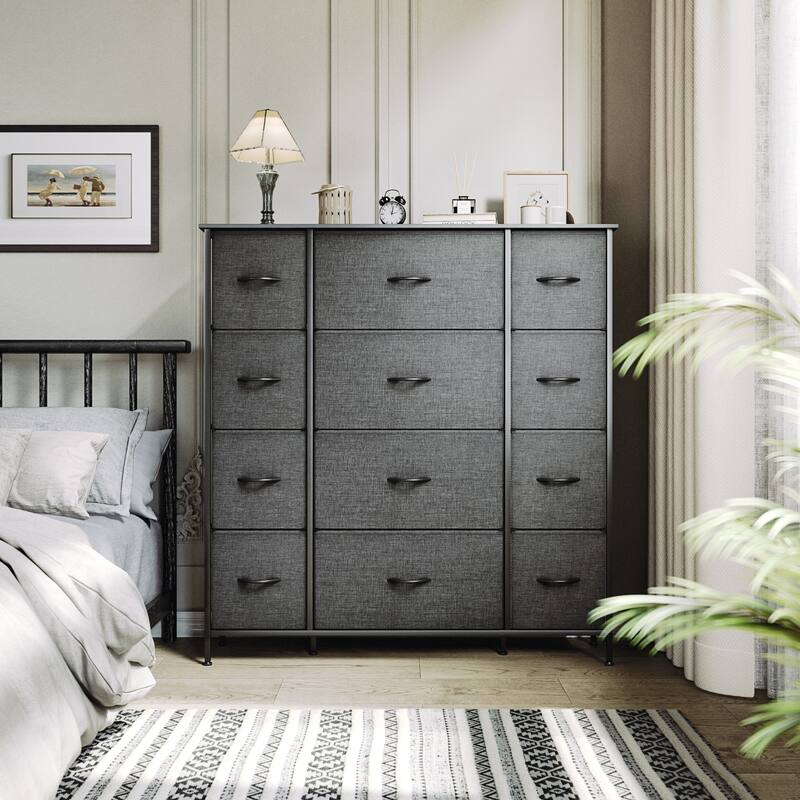 Fabric Chest 12 Drawer Storage Tower Dresser