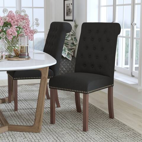 Parsons Chair-Rolled Back, Accent Nail Trim