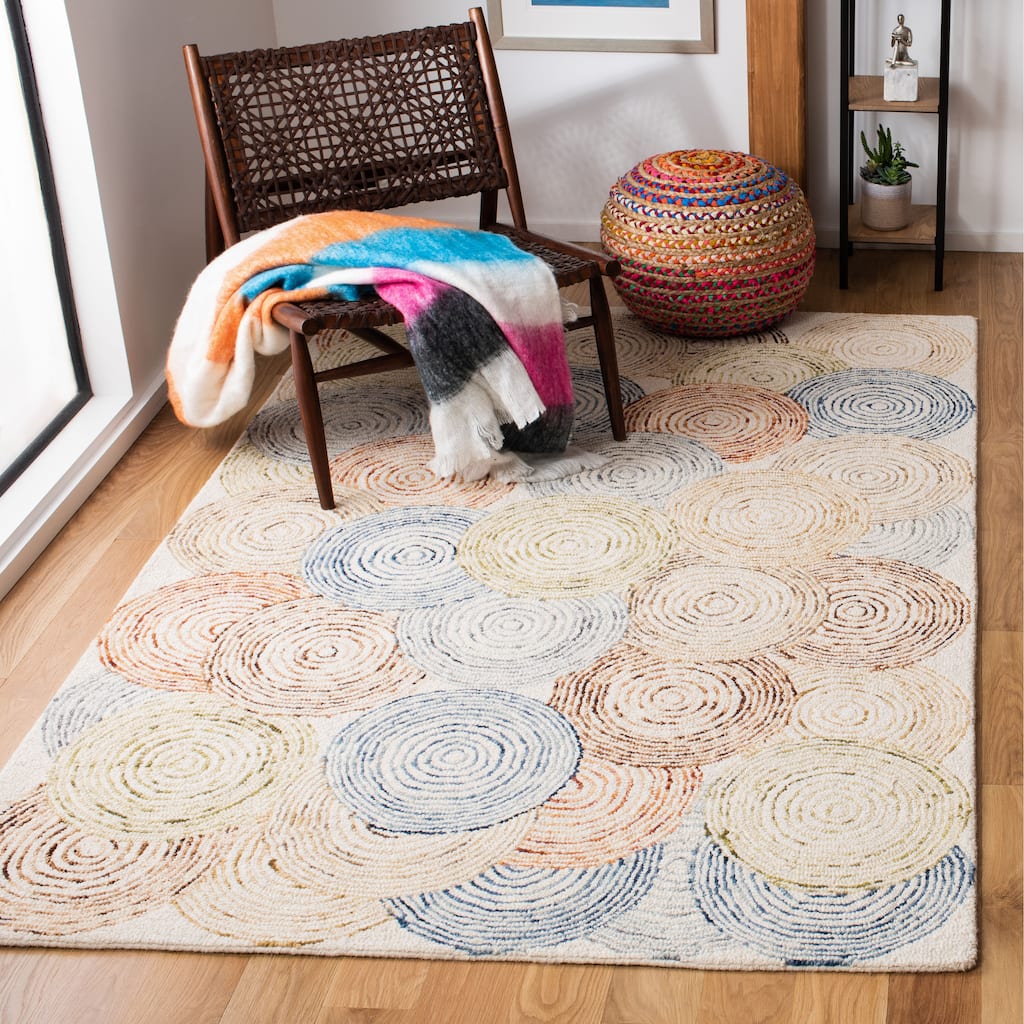 SAFAVIEH Handmade Capri Semsa Modern Wool Rug
