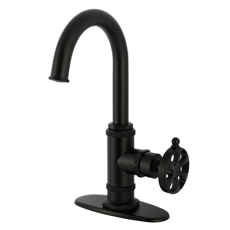 Kingston Brass Belknap One-Handle 1-Hole Deck Mount Bar Faucet - Matte Black
