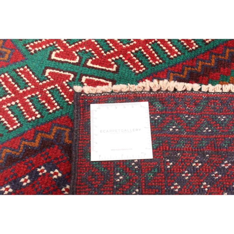 ECARPETGALLERY Hand-knotted Teimani Red Wool Rug - 2'11 x 4'11