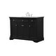 preview thumbnail 31 of 32, Petal 36 - 48 Inch Single Bathroom Vanity Black - 48 Inches
