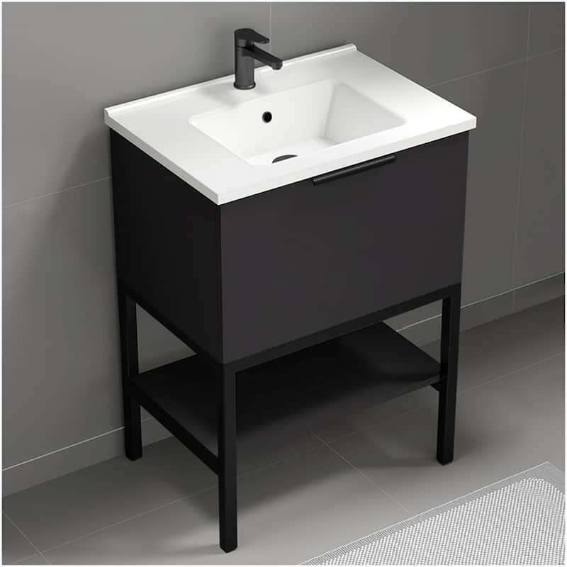 Nameeks Bodrum-2618 Bodrum 26" Free Standing Single Basin Vanity Set