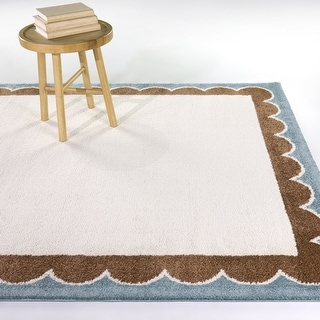 Caldeira Scalloped Border Area Rug