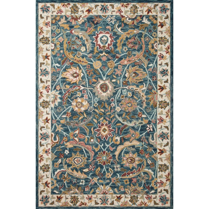 Alexander Home Madeline 100% Wool Hand-Hooked Heritage Area Rug - 5' x 7' 6"