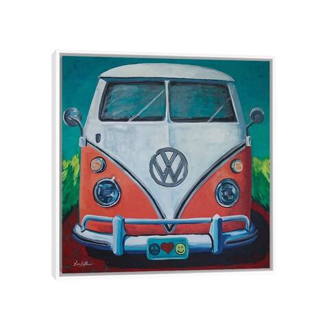 iCanvas "Volkswagen Van Bohemian Dream" by Hippie Hound Studios Framed Canvas Print