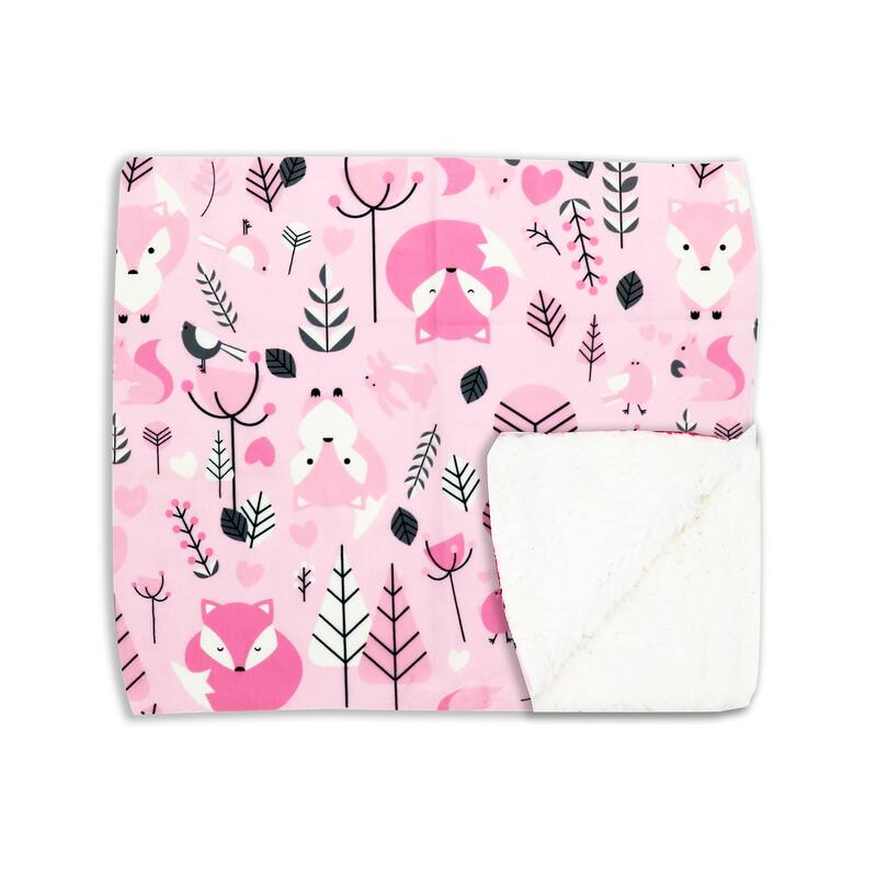 Printed Minky Plush Baby Blanket - N/A