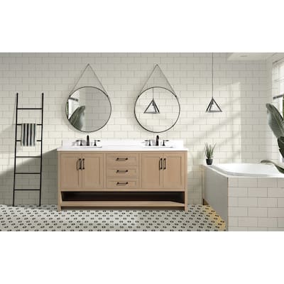 Ari Bath Venice 72" Bathroom Vanity Oak Gray Finish