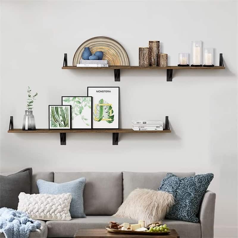 Floating Shelves Bathroom Set of 3 - 6"D x 17"W x 4.7"H