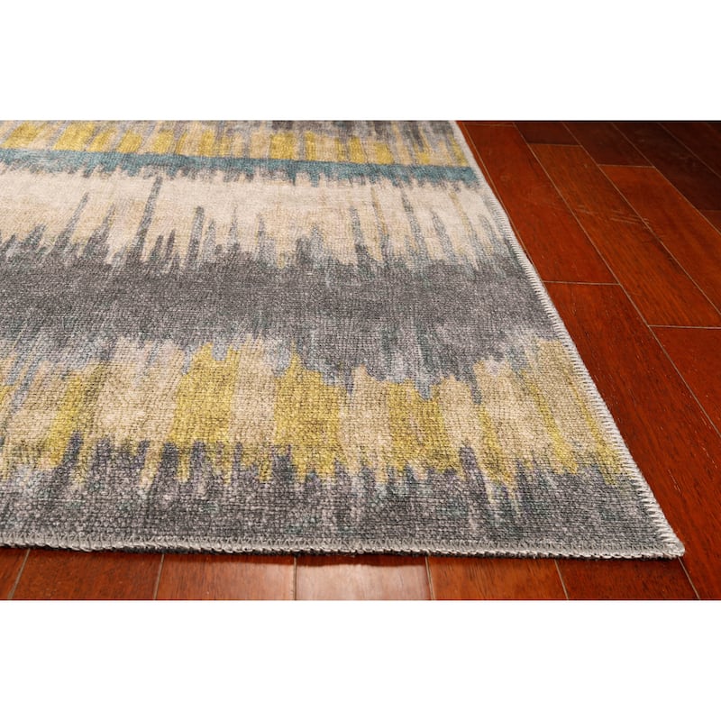 Domani Grove Machine Washable Contemporary In Stripes Area Rug
