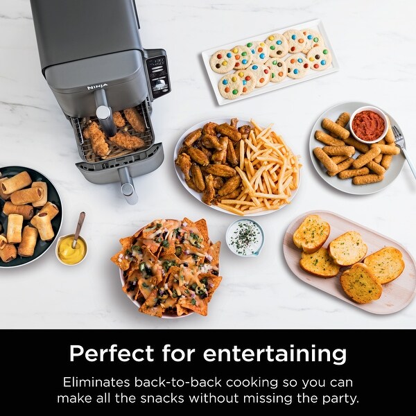 Ninja DoubleStack XL 10 QT, 6-in-1, 2-Basket Air Fryer - Bed
