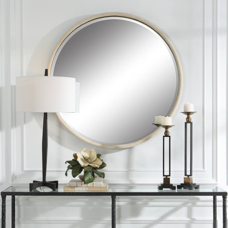 Uttermost 09908 Ranchero 42-1/2" Diameter Circular Framed Bathroom
