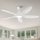 preview thumbnail 8 of 23, 60 in.Matte White Indoor Ceiling Fan with Light, DC Motor and Remote Control