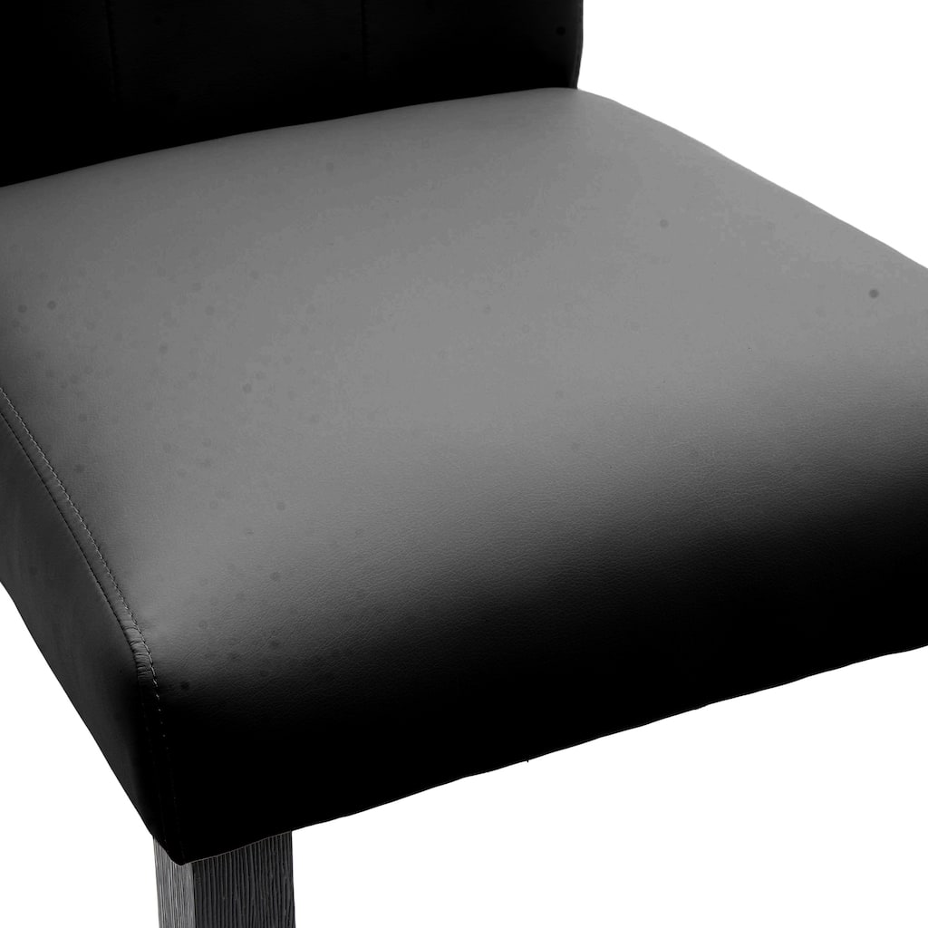 Faux Leather Tufted Upholstered Dining Chairs Set of 2 - 17.5"W x 23"D x 36.5"H