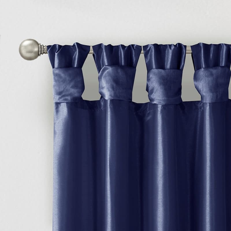 Twist Tab Lined Window Curtain Panel 50x108"