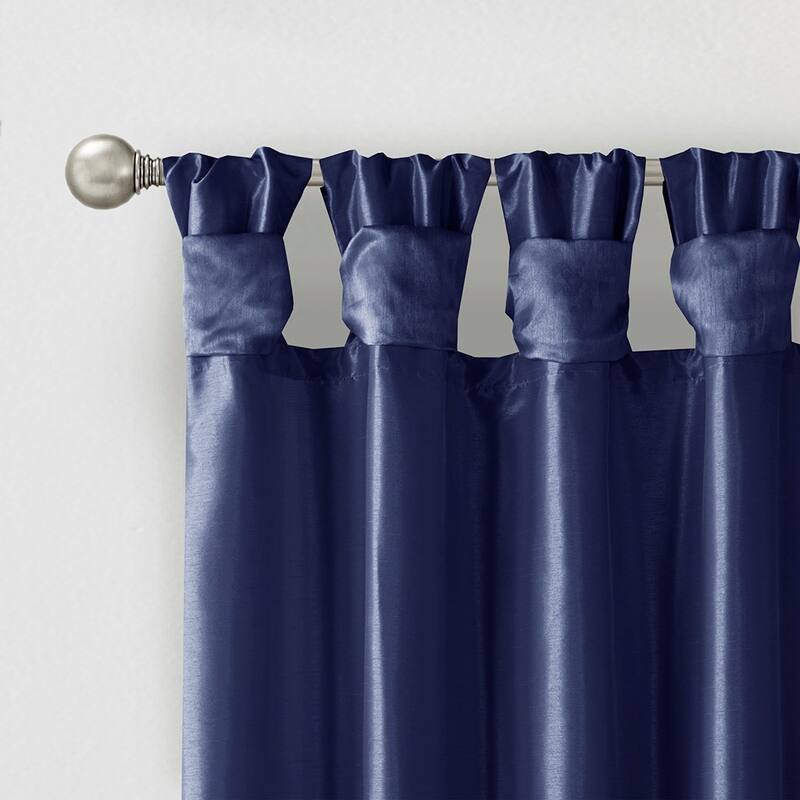 Twist Tab Lined Window Curtain Panel