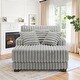 preview thumbnail 18 of 53, 41.7" W Upholstered Plush Corduroy Chaise Lounge with Pillows
