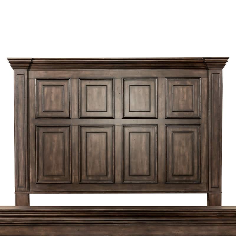 Big Valley Brownstone Distressed King California Panel Bed