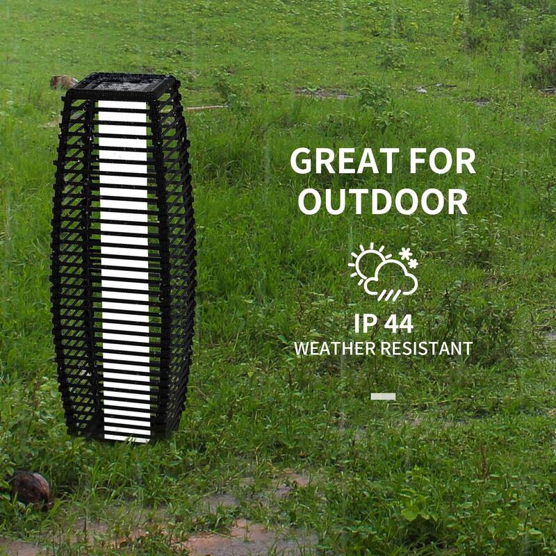Outdoor Rattan Garden Lantern Pathway Light Decorative Driveway Lighting