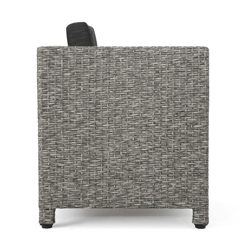 Puerta Outdoor Club Chairs with Water Resistant Cushions (Set of 4) by Christopher Knight Home