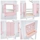 preview thumbnail 22 of 22, Twin over Twin House Bunk Bed with Roof, Safety Guardrails and Ladder