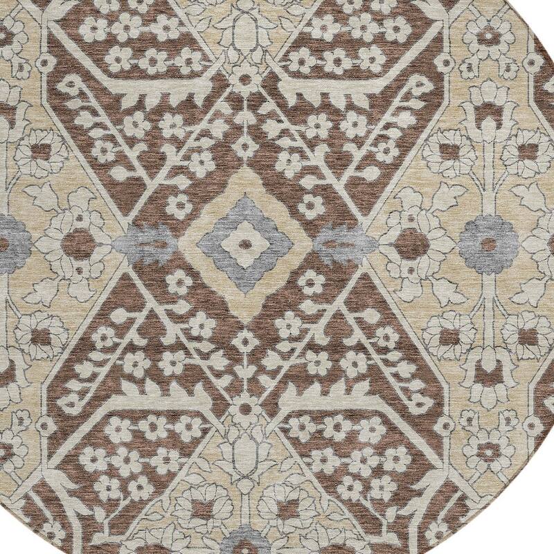 HomeRoots Floral Transitional Rectangle Outdoor Rug