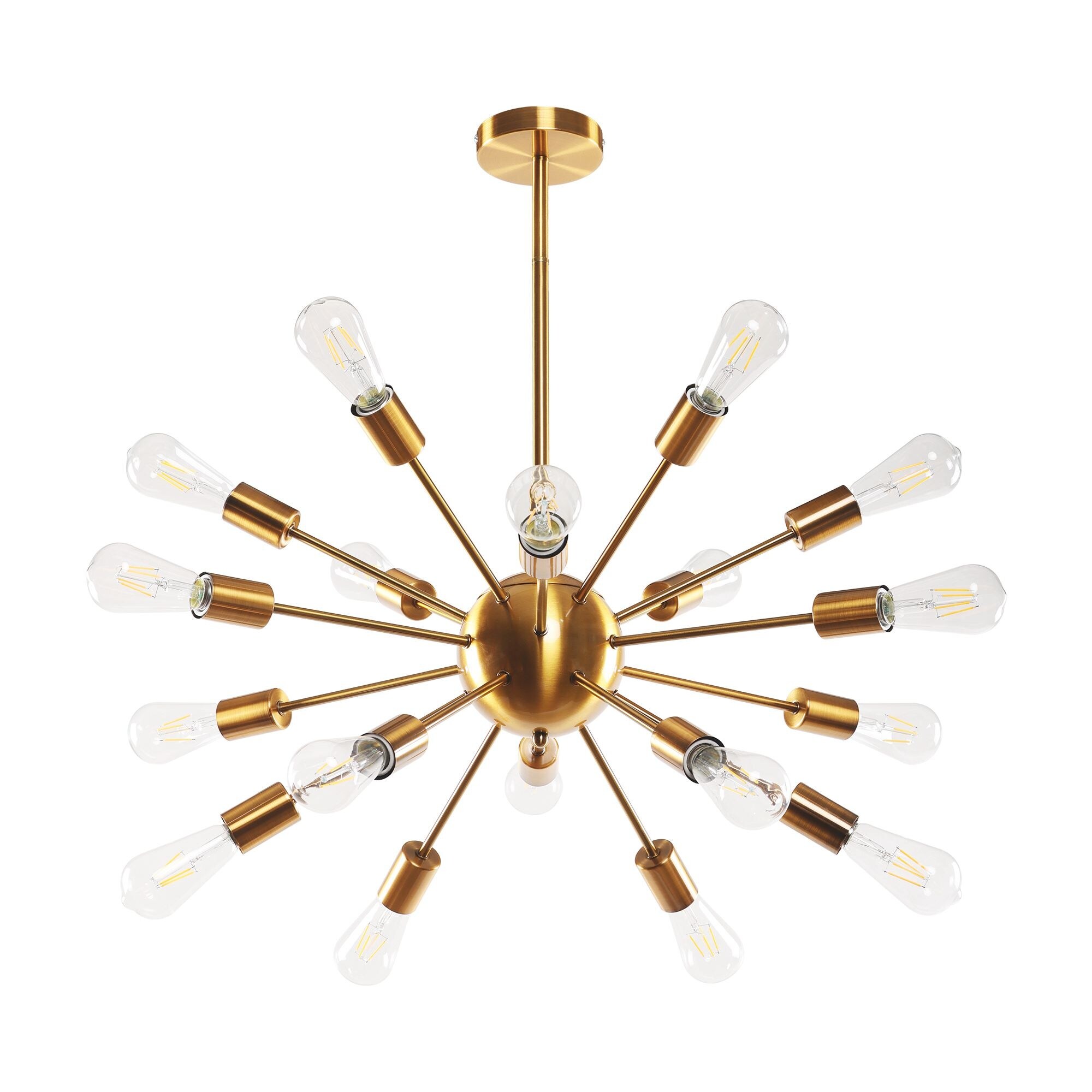 18 ARM MID CENTURY MODERN ATOMIC SPUTNIK BRASS CHANDELIER LIGHT FIXTURE 18 ARM MID CENTURY MODERN ATOMIC SPUTNIK BRASS CHANDELIER LIGHT FIXTURE