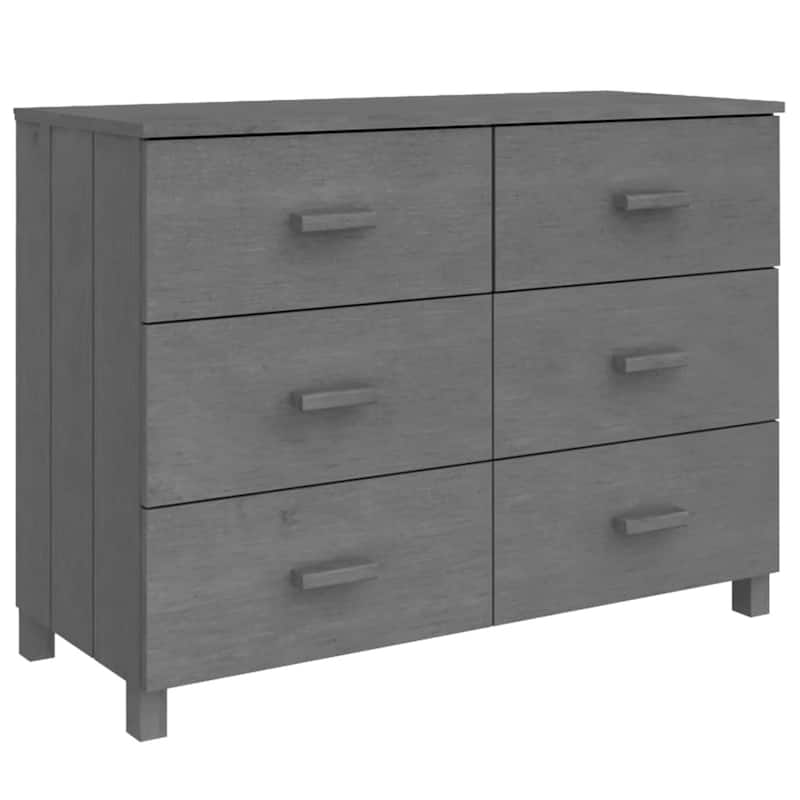 vidaXL Sideboard Buffet Console Cabinet with Storage HAMAR Solid Wood Pine - 44.5"x15.7"x31.5"
