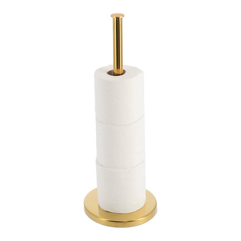 Silver Toilet Paper Holder Stand