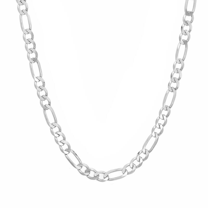 Roberto Martinez Sterling Silver 4 mm Figaro Chain (18"-30")