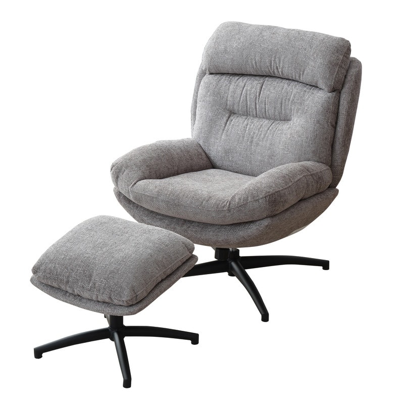 Swivel Accent Chair with Ottoman Rocker Chairs Ottoman Set Rocking Glider Lounge Reading Chair Footrest for Living Room Green