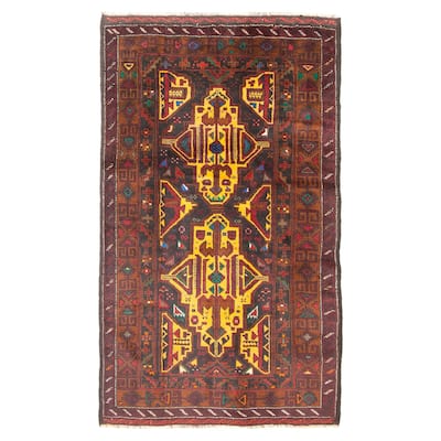 ECARPETGALLERY Hand-knotted Teimani Orange Wool Rug - 3'7 x 5'11