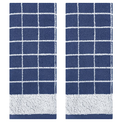 Checkered Hand Towels for Bathroom, Soft Pure Cotton Hand Towel, Farmhouse Home Decorative Towels