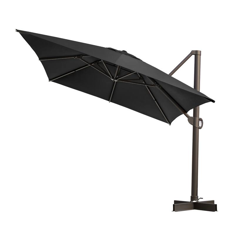 Luxury Outdoor Shade Canopy Patio Cantilever Offset Umbrella with 360-degree Rotation
