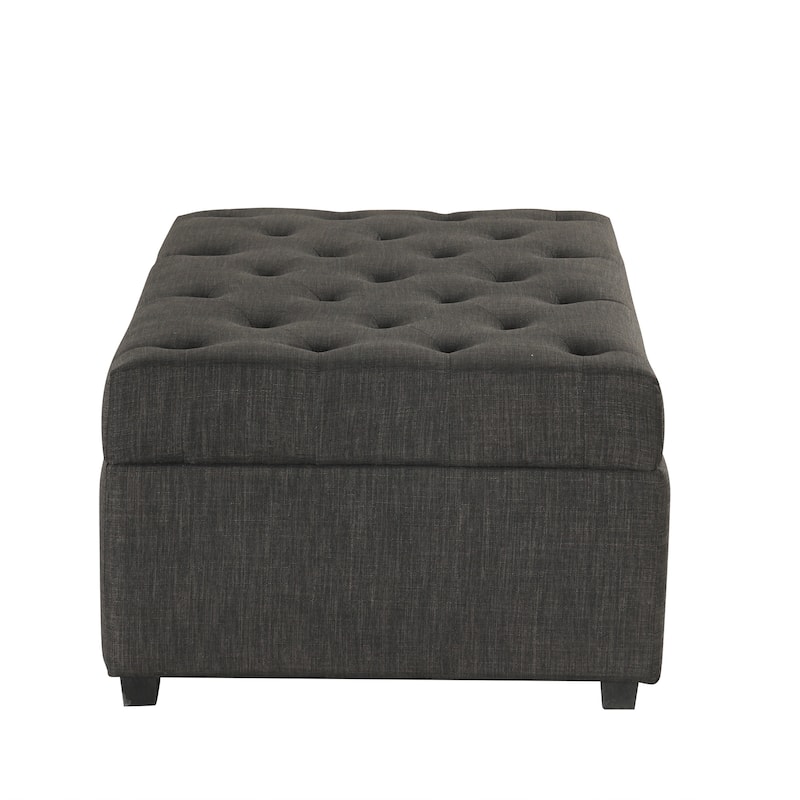 Tufted Sleeper Couch Settee, Ottoman with Folding Sofa Bed, Convertible Ottoman Sleeper with Memory Mattress