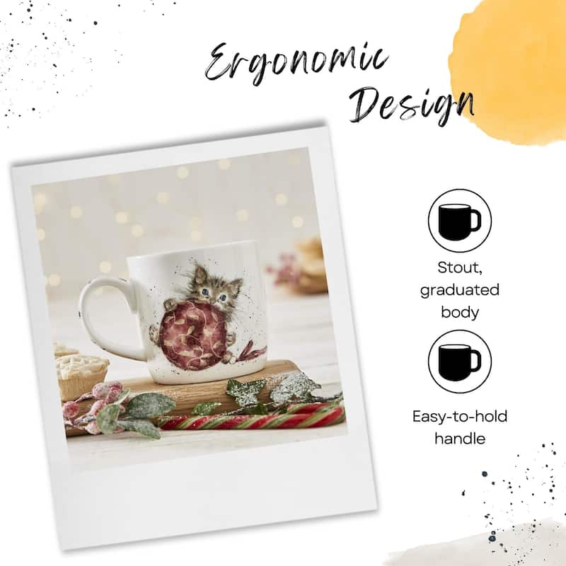 Royal Worcester Wrendale Designs Mug and Coaster Set Christmas